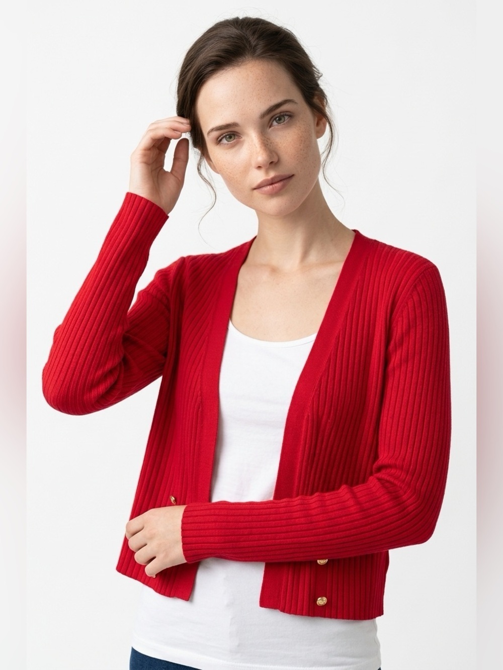 ✌️4 for $20✌️
Cable & Gauge cardigan / gold tone button details